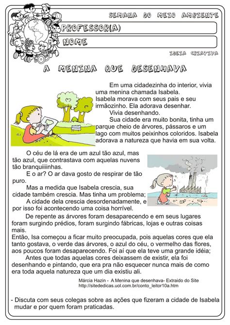 Atividades E Projetos Fundamental I Atividade Texto E Interpreta O