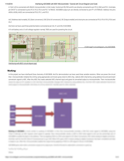 Solution Interfacing Adc0808 With 8051 Microcontroller Tutorial With