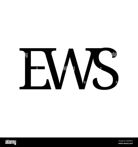 Conception De Logo De Lettre Ews Avec Fond Blanc Dans Le Logo Vectoriel