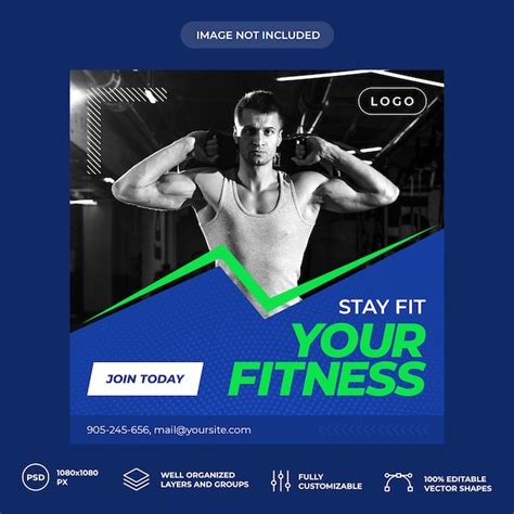 Premium PSD Fitness Personal Trainer Social Media Banner