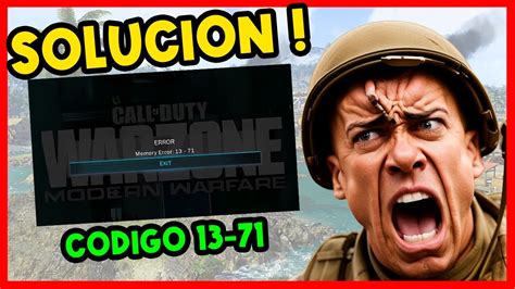 🔴 Como Solucionar El CÓdigo De Error 13 71 En Call Of Duty Warzone Pc