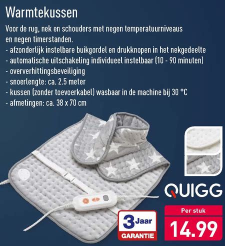 Verwarmingskussen Folder Aanbieding Bij Aldi Details