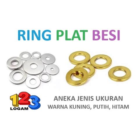 Jual Ring Plat M X X Mm Lebar Kuning Untuk Kunci Baut