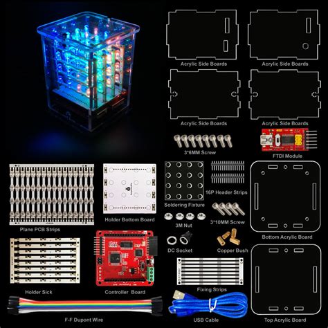 444 Rgb Led Cube Controlled By Arduino