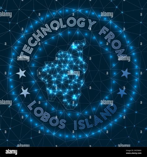 Technology From Lobos Island. Futuristic geometric badge of the island ...