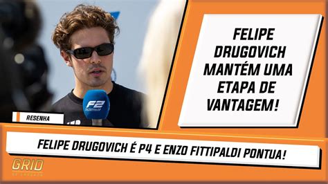 FELIPE DRUGOVICH VAI BEM É P4 E MANTÉM VANTAGEM NA FÓRMULA 2 F2