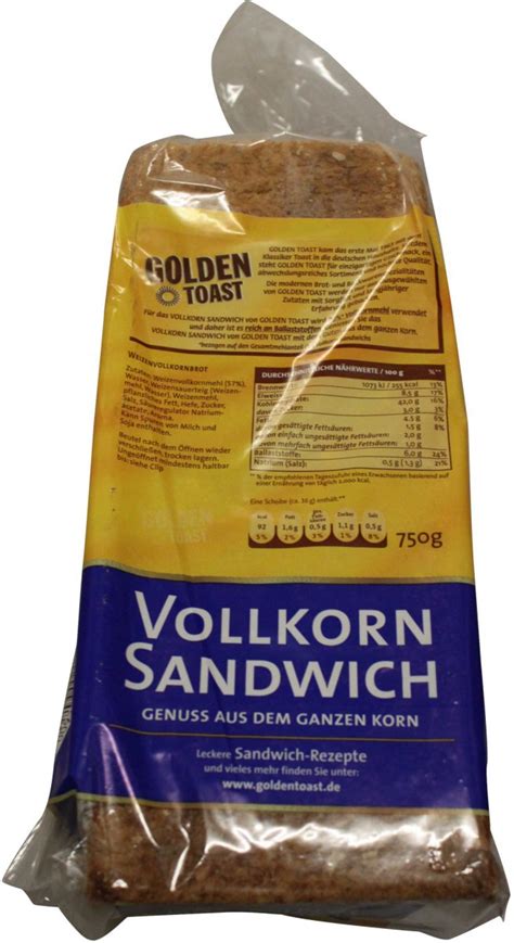 Lieken Golden Toast Vollkorn Sandwich 750g Feinkost And Lebensmittel Brot