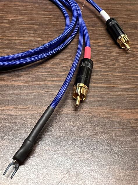 Audiophile Turntable Phono Rca Cables W Ground Low Capacitance