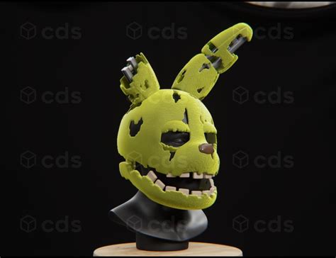 FNAF Springtrap Head Wearable And Printable STL Files 3D Model Etsy