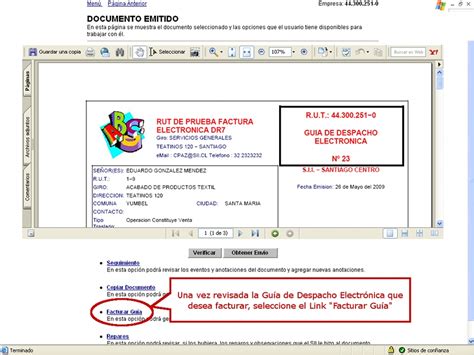 GUIA PASO A PASO PARA FACTURAR UNA GUIA DE DESPACHO ELECTRONIC EN EL