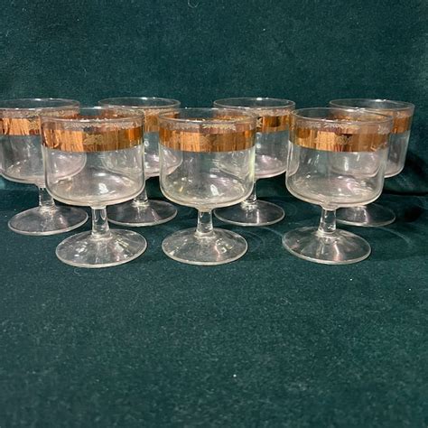 Gold Trim Italian Wine Glasses Etsy