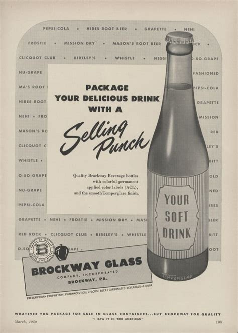 Trademarks & Manufacturers: Brockway Glass Co.