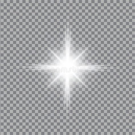 White Light Glow Effect Light Rays Radiant Flash Lens Flare Vector