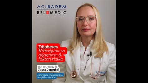 PITAJTE DOKTORA mr sci med dr Tijana Dangubić DIJABETES