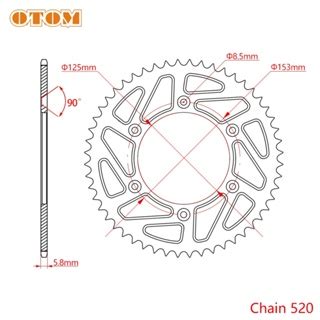 Otom Chains T T T T T Motorcycle Rear Sprocket