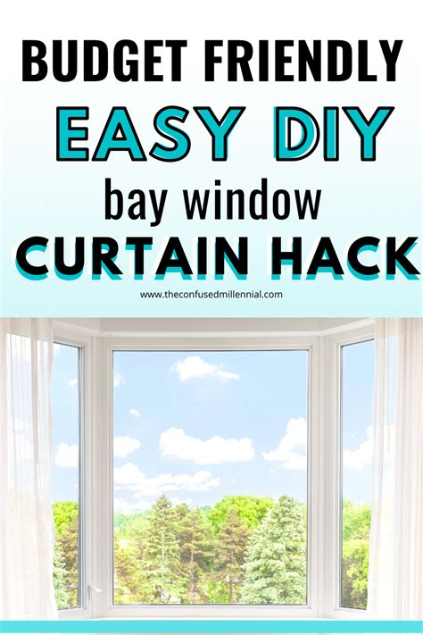 Easy DIY Budget Friendly Bay Window Curtain Hanging Hack Confidently