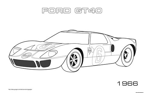 Ford Gt40 1966 Coloring page Printable