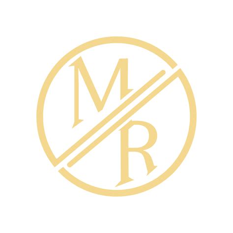 Luxury MR Letters Logo Design Vector Images MR Logo Circle Logo