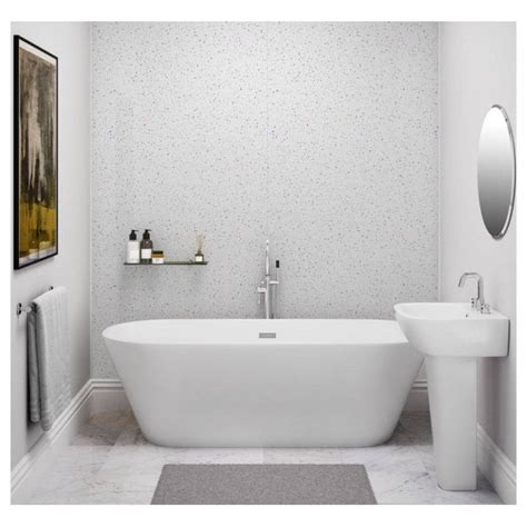 Splashpanel White Crystal Pvc Bathroom Wall Panels Available In