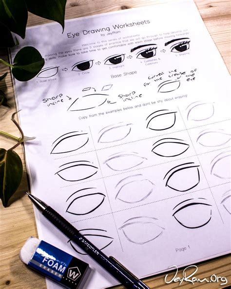 How To Draw Eyes Free Printable Workbook Jeyram Drawing Tutorials