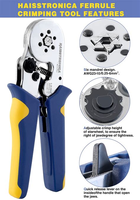 Buy Ferrule Crimping Tool Kit Haisstronica Self Adjusting Hexagonal