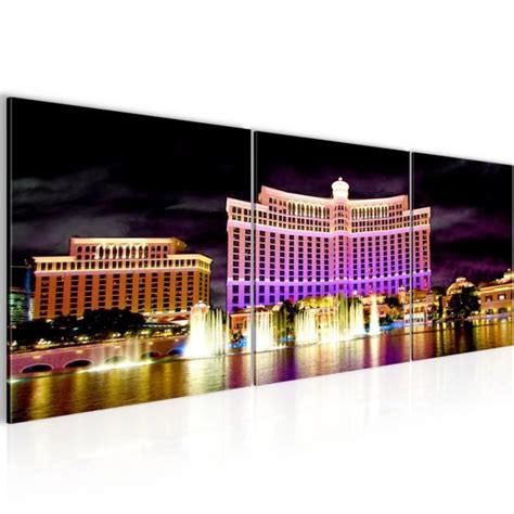 Runa art Tableau Décoration Murale Bellagio Las Vegas 120x40 cm 3