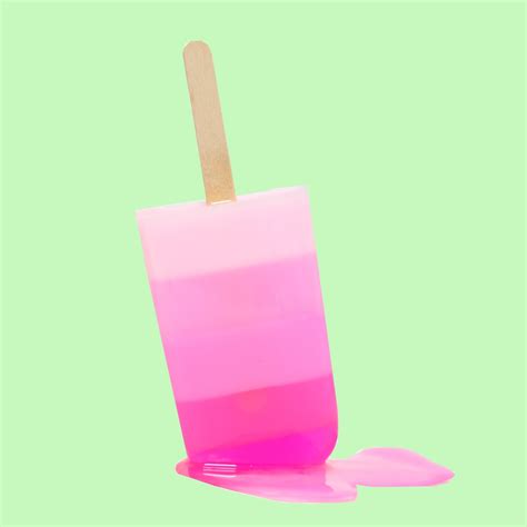 Melting Popsicle Art Pink Ombre Pop