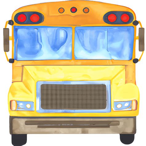 Watercolor School Bus · Creative Fabrica