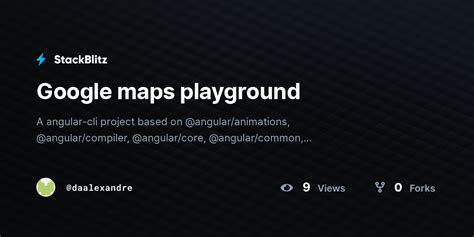 Google Maps Playground Stackblitz