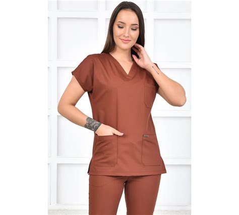 Nurse Scrubs Top Only Personalized Customizable Embroidered Etsy Uk