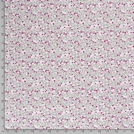 Tissu Coton Souris Et Fleurs Gris Clair Mes Petits Cotons By Paulo