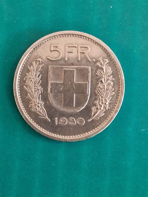 5 FR SWISS Francs 1968 Confoederatio HELVETICA Collectable Circulated