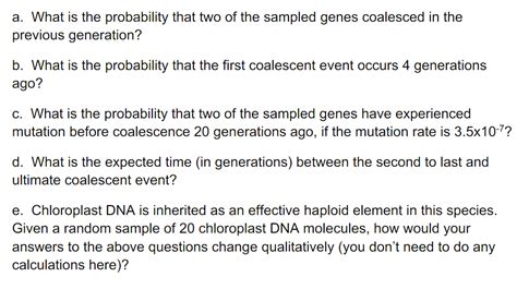 Solved 3. A sample of 20 homologous genes from a tetraploid | Chegg.com