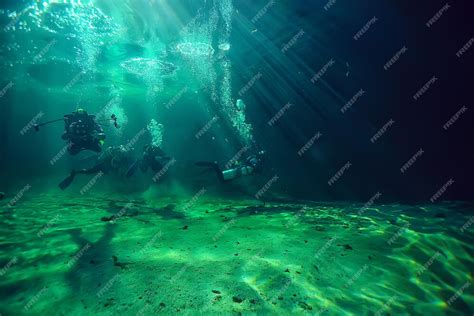 Premium Photo Diving In The Cenotes Mexico Dangerous Caves Diving