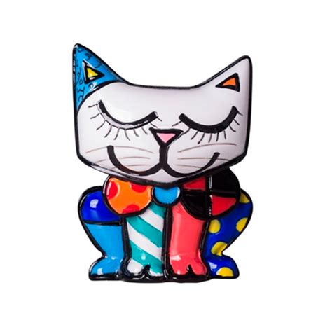 Mini Escultura Romero Britto Gato Resina