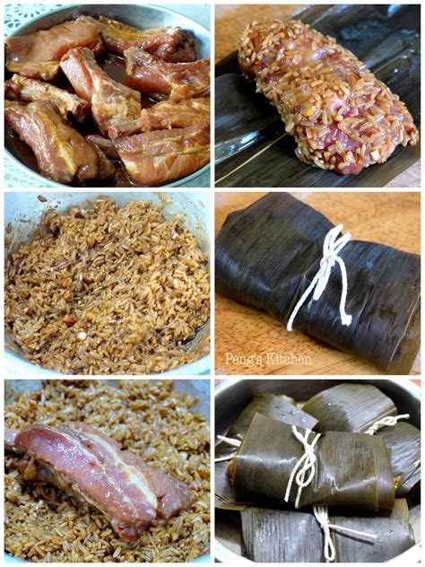 Peng S Kitchen Steamed Glutinous Rice With Ribs In Bamboo Leaf