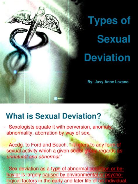 Types Of Sexual Deviation Final Pdf Sexual Intercourse Human