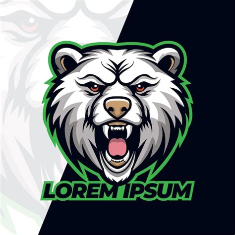 Premium Vector Polar Bear Mascot Logo With Esport Gamer Logo Style