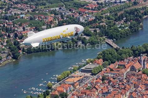 Luftaufnahme Lindau Bodensee Luftschiff Zeppelin Nt Ber Der Insel