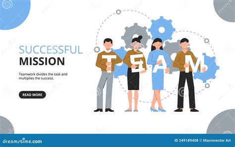 Teamwork Set Of Horizontal Teamwork Banners Vector Illustration Of