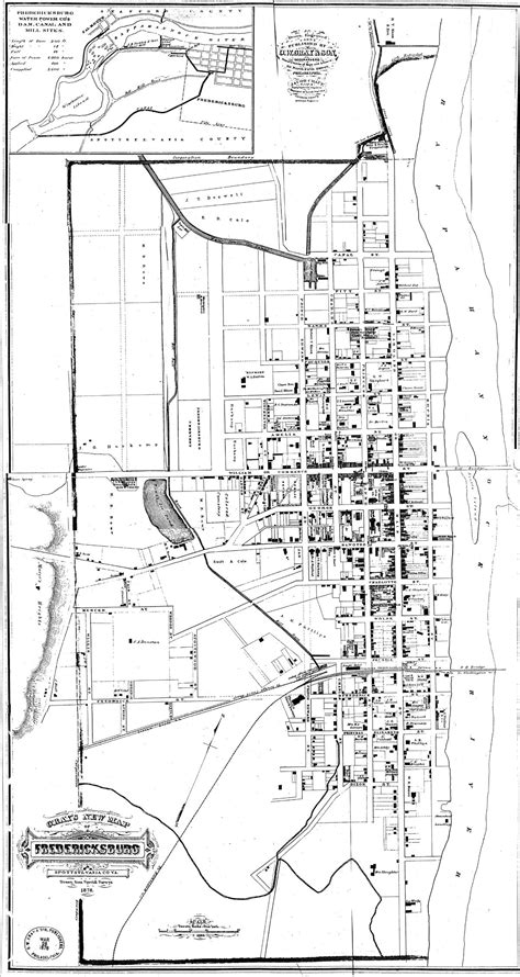 Map, Diagram, Fredericksburg