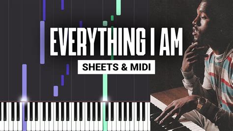 Everything I Am Kanye West Piano Tutorial Sheet Music Midi