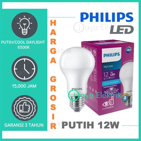 Jual Lampu Philips Led 12 Watt Putih Cool Daylight 6500k 12w 12 W