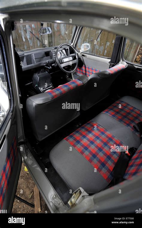 Renault 4 classic French small car interior Stock Photo - Alamy