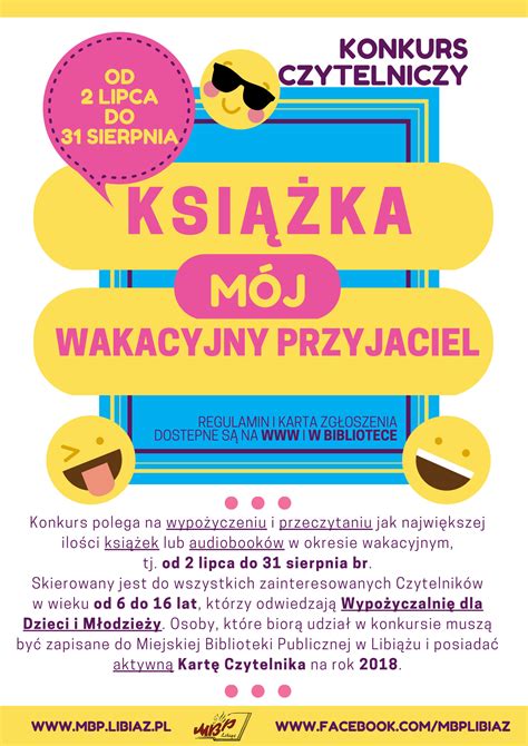 Ksi Ka M J Wakacyjny Przyjaciel Konkurs Miejska Biblioteka