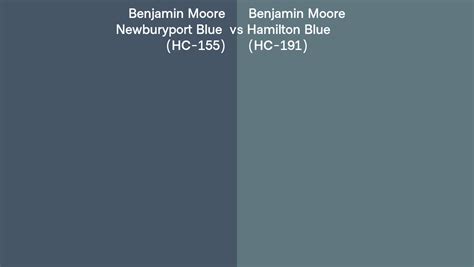 Benjamin Moore Newburyport Blue Vs Hamilton Blue Side By Side Comparison