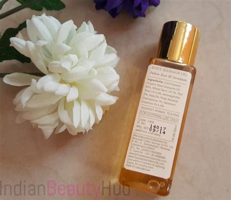 Forest Essentials Body Massage Oil Indian Rose And Geranium Review Ibh