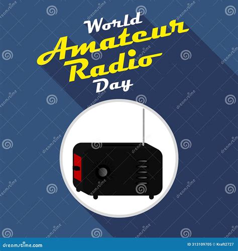 Amateur Radio Day World Banner Stock Vector Illustration Of Studio