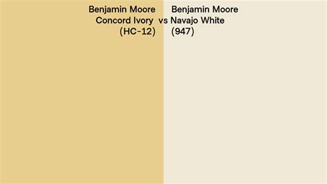 Benjamin Moore Concord Ivory Vs Navajo White Side By Side Comparison