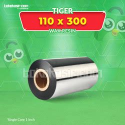 Jual RIBBON FULL RESIN TIGER 110 X 300 M PITA TINTA PRINTER BARCODE